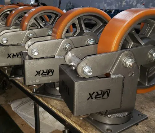Rodízios MRX PMAX de absorção de impactos, linha 124, para 1.300 kg